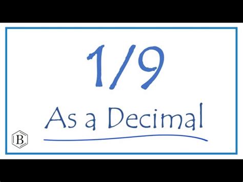 1+9|1/9 as a decimal